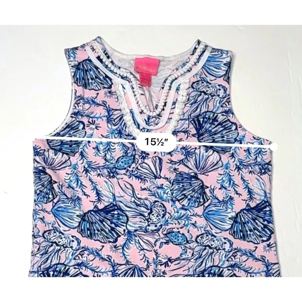 Lilly Pulitzer Girls Mini Harper Shift Dress 14 Magnolia Lilac Sleeveless